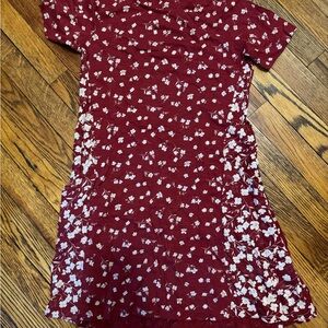 FatFace Red/White Ditsy Floral Simone Jersey Dress